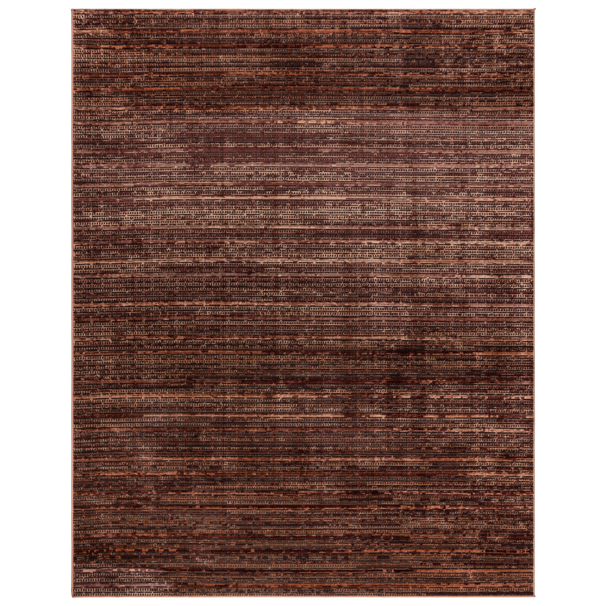 Gertmenian Missha Dario Modern/Contemporary Striped Dark Brown Indoor Area Rug, 8x10
