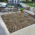 thumbnail image 1 of Gertmenian Paseo Akimbo Coastal Floral Chestnut Black Outdoor Area Rug, 5x7, 1 of 7