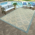 thumbnail image 1 of Gertmenian Paseo Bran Transitional Damask Oasis and Sand Outdoor  Area Rug, 5x7, 1 of 9