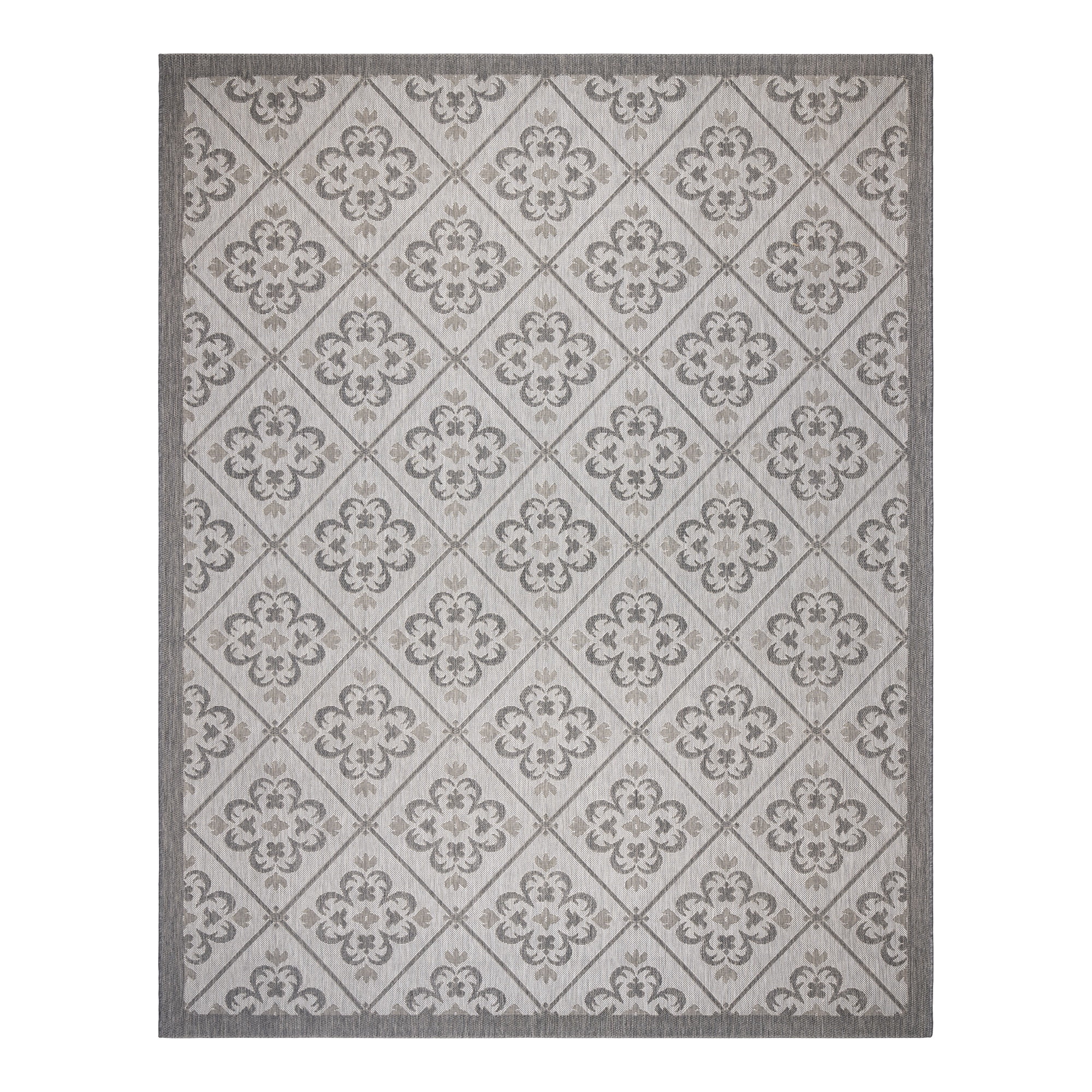 Gertmenian Paseo Bronte Bohemian Striped Ash/Steel Area Rug, 8x10