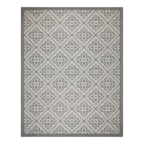 Gertmenian Paseo Bronte Bohemian Striped Ash/Steel Area Rug, 8x10