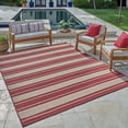 thumbnail image 1 of Gertmenian Paseo Castro Red Modern Stripe Indoor/Outdoor Area Rug 8'9" x 13'1' 9' x 12', 1 of 5