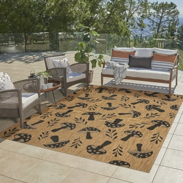 Gertmenian Paseo Rika Modern Floral Chestnut/ Black Area Rug, 8x10