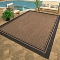 thumbnail image 1 of Gertmenian Paseo Soroa Border Havana Black Outdoor Indoor Area Rug, 5x7, 1 of 8