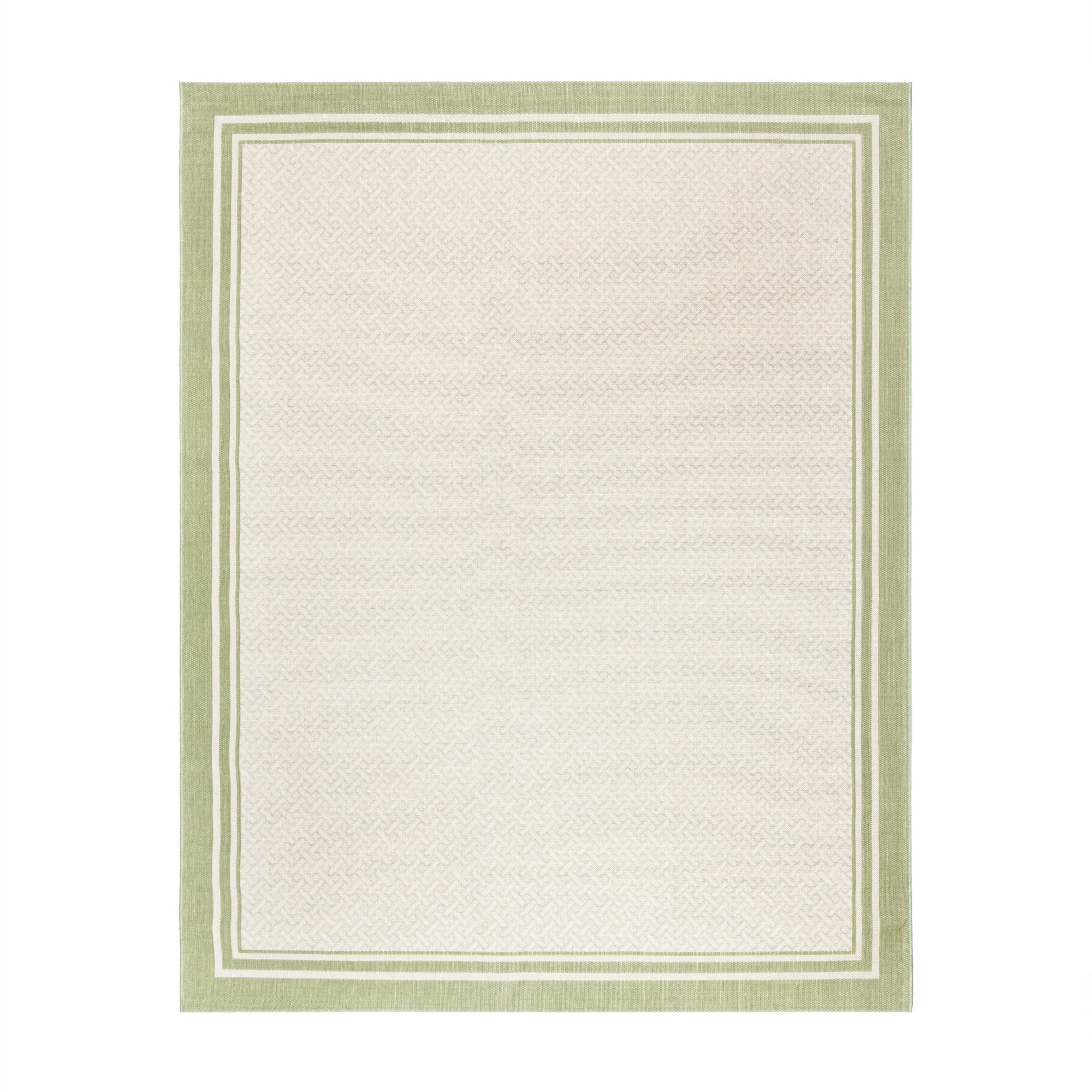Gertmenian Paseo Soroa Classic Border Flatweave Indoor/Outdoor Area Rug 8'9"x13'1" - Palm/Sand