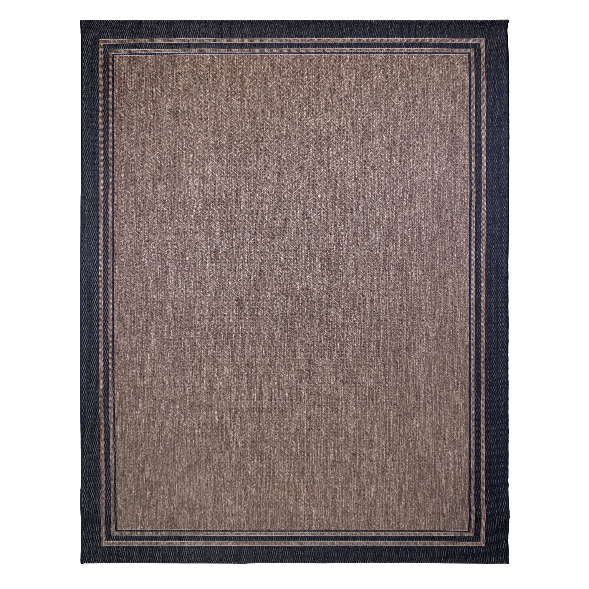 Havana Brown 5' x 7' Stain-Resistant Synthetic Flat Woven Rug
