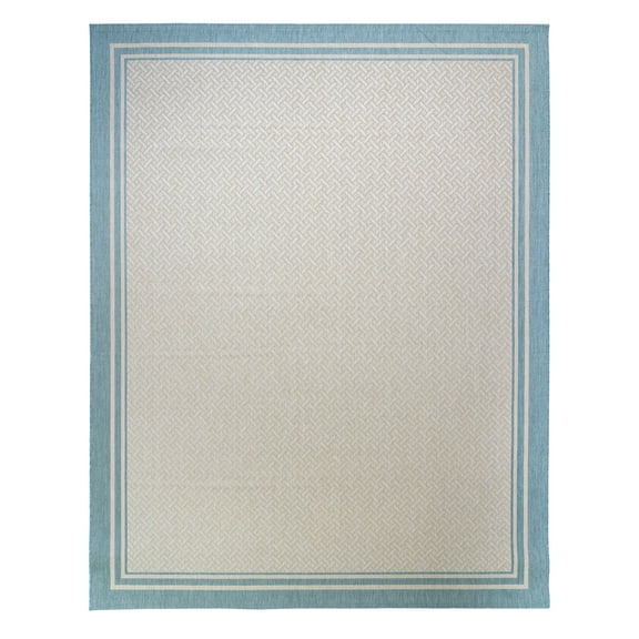 Gertmenian Paseo Soroa Modern Border Sand Oasis Outdoor Indoor Area Rug, 5x7