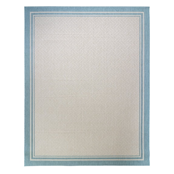 Gertmenian Paseo Soroa Modern Border Sand Oasis Outdoor Indoor Area Rug, 6x9