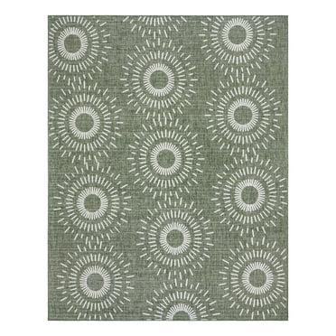 Gertmenian Paseo Tiaret Modern Geometric Green Area Rug, 9x13