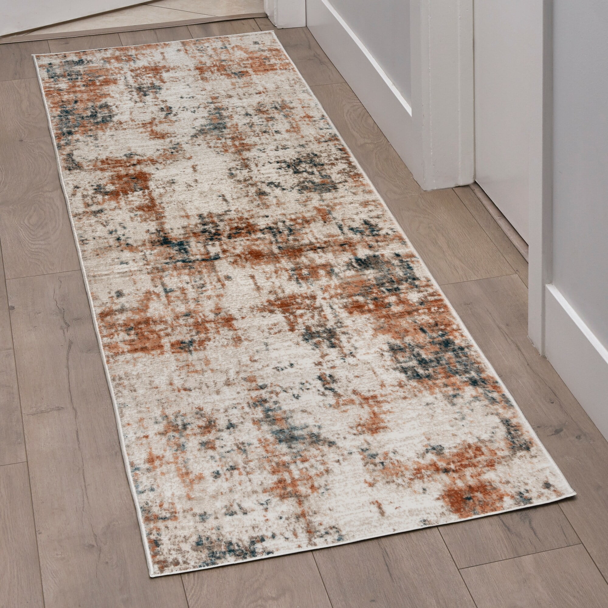 Gertmenian Quattro Doni Beige Modern Abstract Area Rug. 2'7