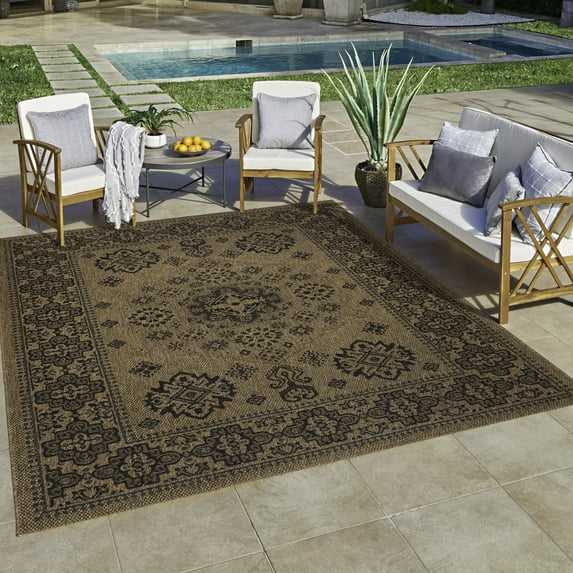 Gertmenian Ringley Gavin Traditional Oriental Chestnut Indoor/Outdoor Area Rug, 6x9
