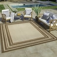 thumbnail image 1 of Gertmenian Ringley Simmone Modern Striped Chestnut Indoor/ Outdoor Area Rug, 5x7, 1 of 7