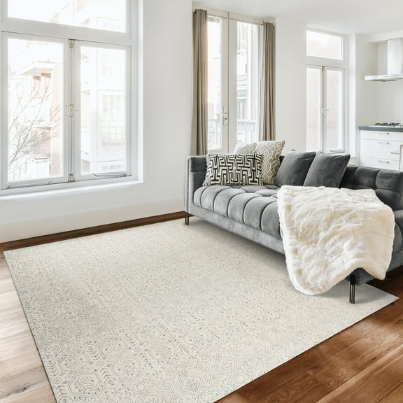 Gertmenian Sydney Senna Bohemian Moroccan Cream Area Rug, 9x13