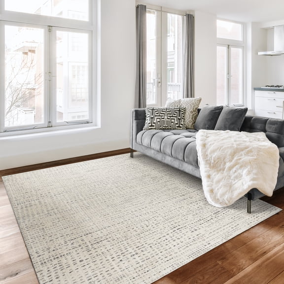 Gertmenian Sydney Vania Bohemian Polka Dot Cream Area Rug, 9x13