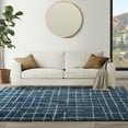 thumbnail image 1 of Gertmenian Thayer Benson Shag Abstract Navy Gray Area Rug, 8x10, 1 of 6