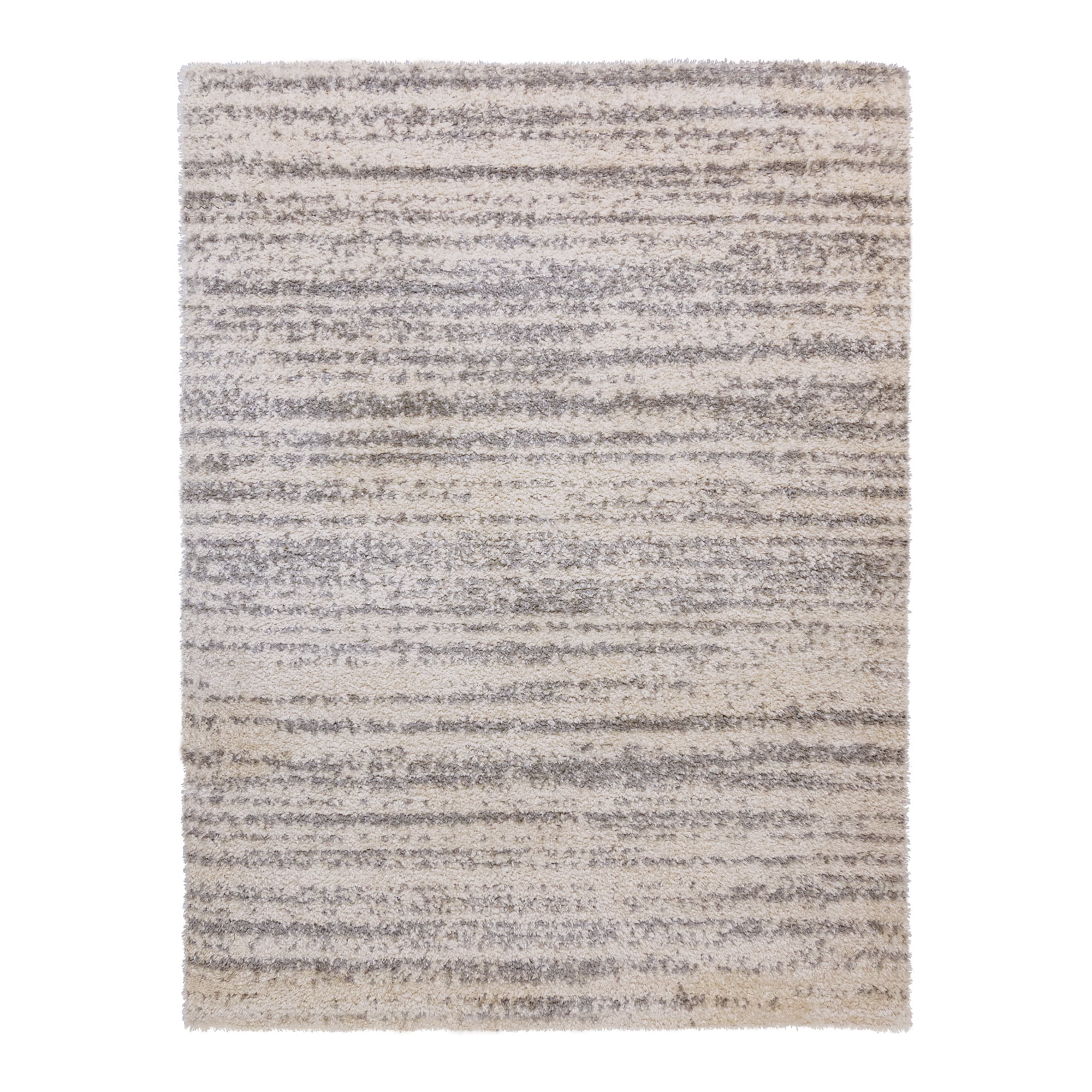 Gray Tufted Rectangular Shag Rug 5' x 7'