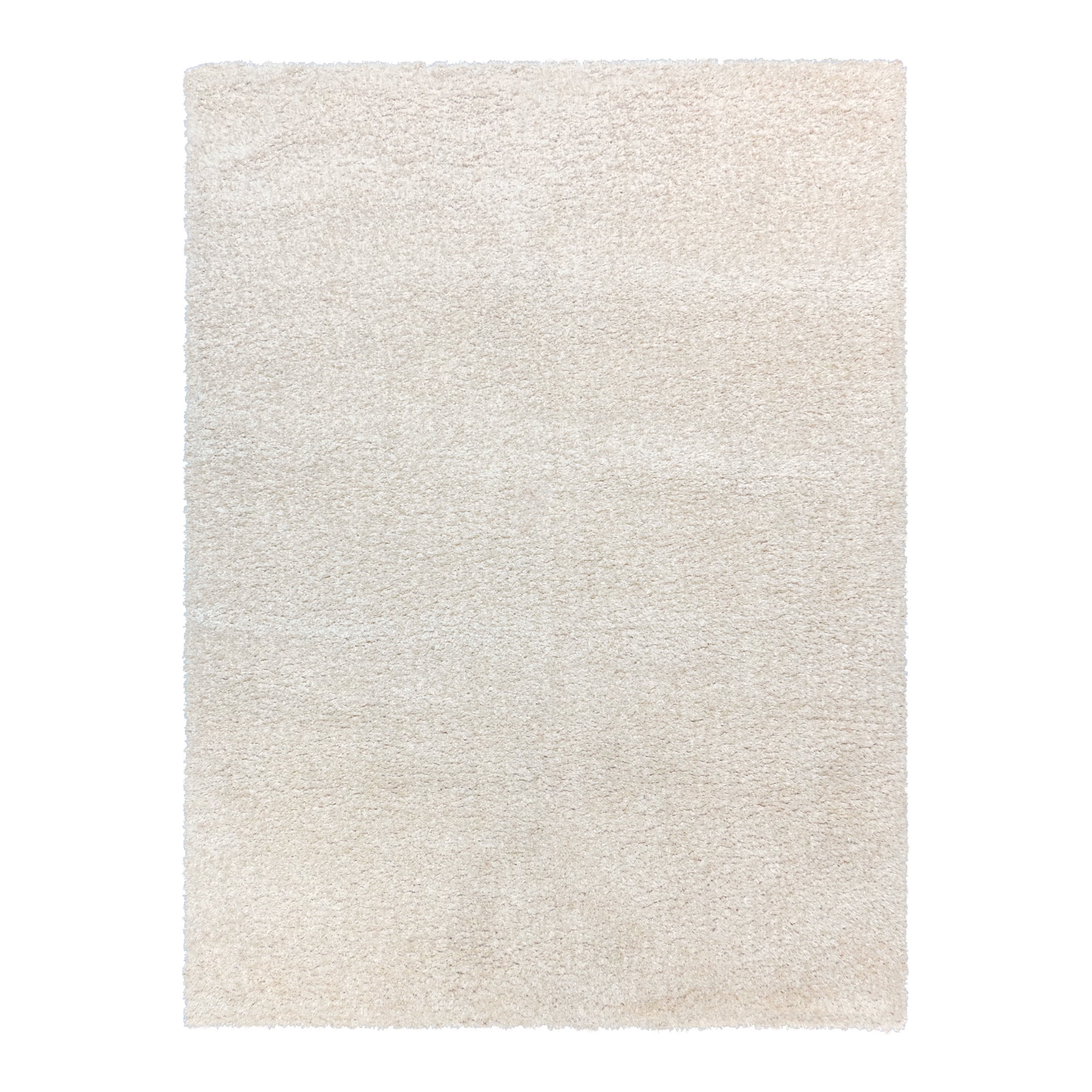 Ivory 5' x 7' Rectangular Shag Synthetic Area Rug