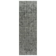 Gertmenian Trevi Zalo Modern/ Contemporary Abstract Dk Gray Area Rug, 2x8
