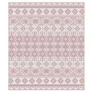 Gertmenian Tropea Darcy Bohemian Moroccan Pink Ivory Premium Flatweave UV Resistant Indoor Outdoor Area Rug, 5x8