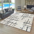 thumbnail image 1 of Gertmenian Ultimate Shag Malia Shag Abstract Ivory Indoor Area Rug, 6x9, 1 of 7