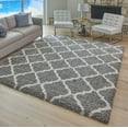 thumbnail image 1 of Gertmenian Ultimate Shag Moroccan Tile Gray Indoor Area Rug, 5x8, 1 of 9