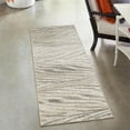 thumbnail image 1 of Gertmenian Winsor Harar Modern Striped Gray Cream Area Rug, 2x8, 1 of 5