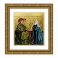 thumbnail image 1 of Gertrud Bock-Schnirlin 15x16 Gold Ornate Wood Frame and Double Matted Museum Art Print Titled - Solomon and the Queen of Sheba (1930), 1 of 4