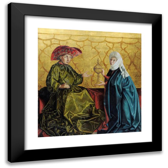 Gertrud Bock-Schnirlin 20x21 Black Modern Framed Museum Art Print Titled - Solomon and the Queen of Sheba (1930)