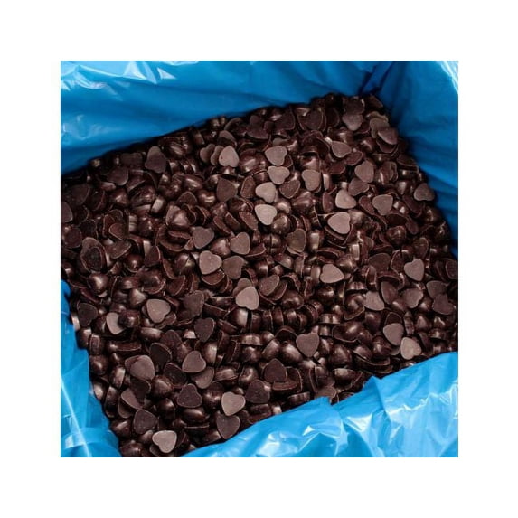 Gertrude Hawk Dark Chocolate Raspberry Hearts, 30 Pound - 1 each.