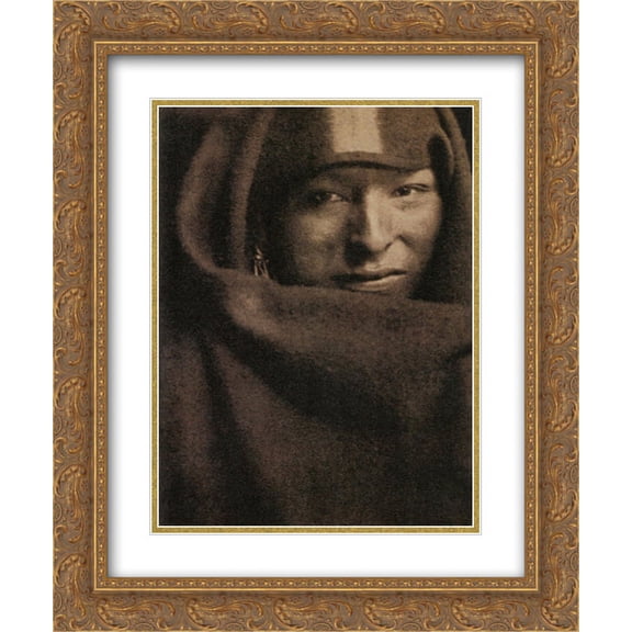 Gertrude Kasebier 2x Matted 20x24 Gold Ornate Framed Art Print 'The Red Man'