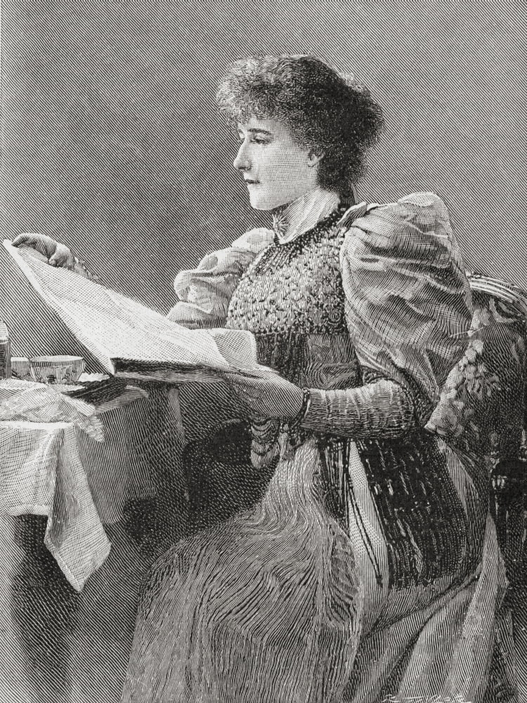 Gertrude Kingston 1862 Canvas Art - Ken Welsh Design Pics (26 x 34)