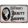 thumbnail image 1 of Gertrude's Beauty Shoppe Chic Sign Vintage Décor 12x18 Metal Sign 112180021210, 1 of 1