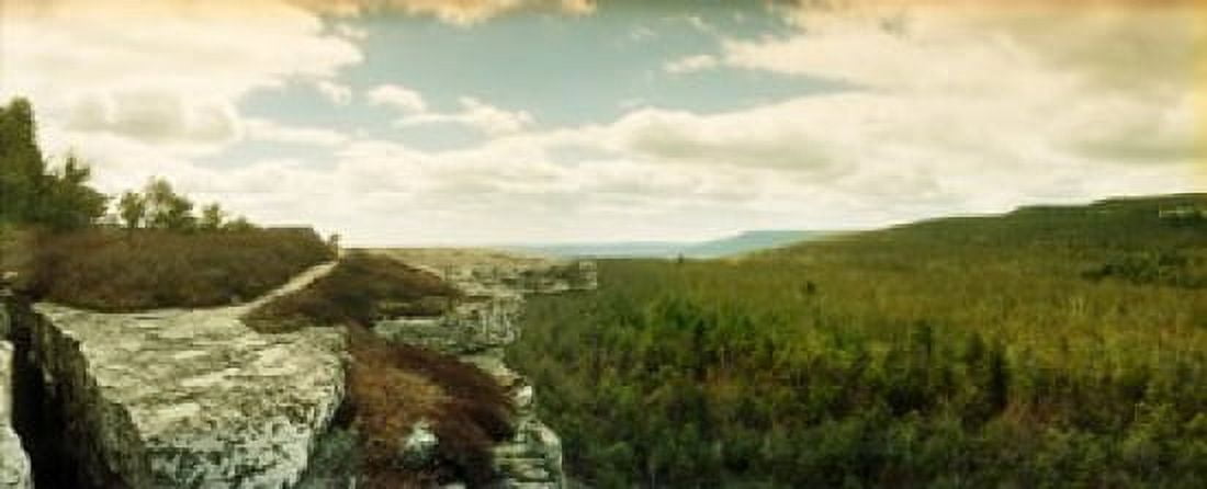 Gertrudes Nose hiking trail in Minnewaska State Park Catskill Mountains New York State USA Canvas Art - Panoramic Images (15 x 6)