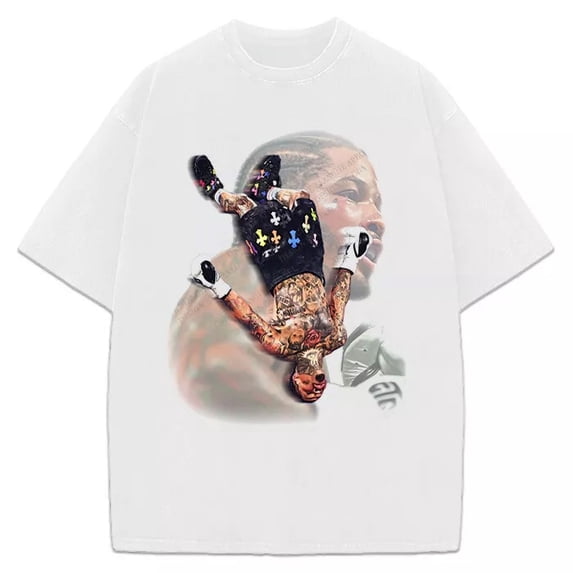 Gervonta Tank Davis Flip T-Shirt Boxing World Champion Graphic,White Color,Size 2XL