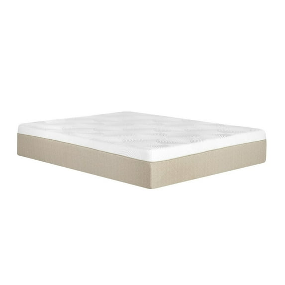 Gery 14 Inch Queen Size Cool Gel Mattress, Memory and PU Foam, High Comfort- Saltoro Sherpi