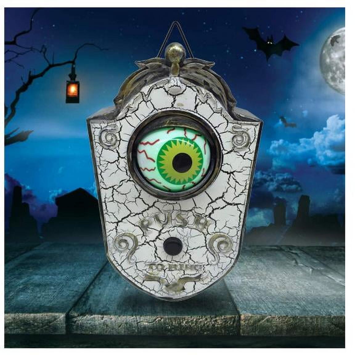 Gespout Halloween OneEyed Doorbell Decoration, Talking Doorbell