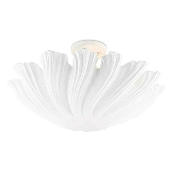 Gesso White Hadley Semi-Flush