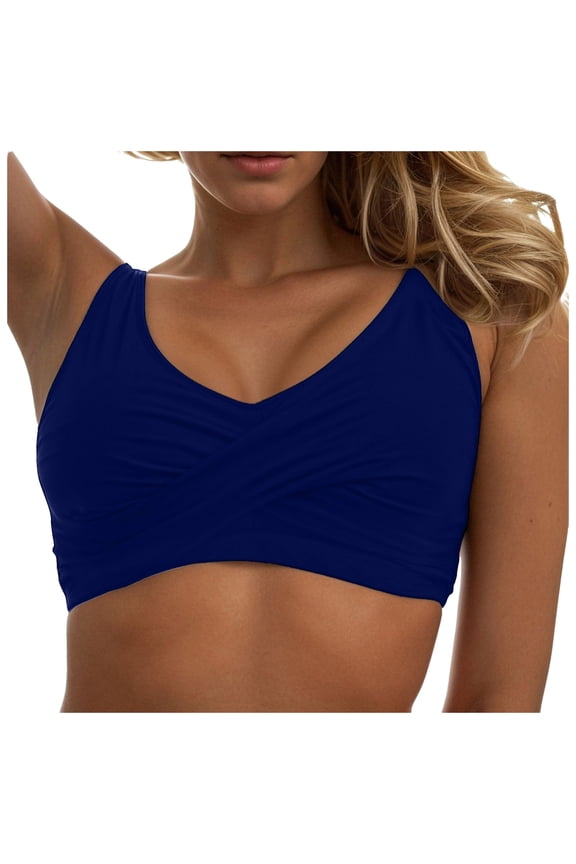 Underwire Bikini Top Women Sport Bra Swimsuit Top - Swim Bra Bikini Top Scoop Neck Bathing Top 2026 Swimwear(BU2,XL)