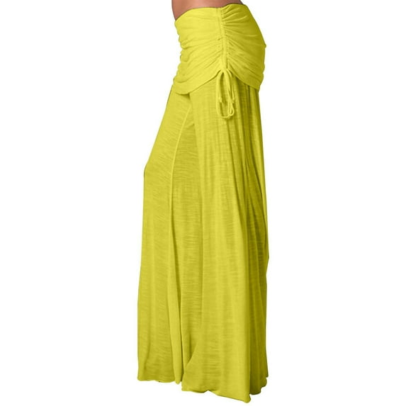 Gessp Wide Leg Yoga Pants for Women Flare Yoga Pants Out Sports Workout Yoga Running Women Leggings Fitness Pants Yoga Pants(Yellow,4XL)