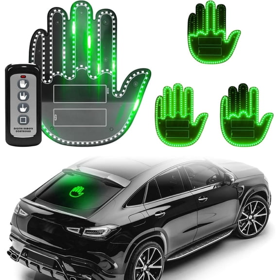 Gesture Control Green LED Light Strip - Remote Car Window Marker Light for Cars Trucks