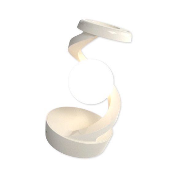 Gesture Control Orb Night Light Table Lamp, Creative Table Lamp Rechargeable White Bedside Lamp for Desk Lighting and Entryway Accent Use at Home