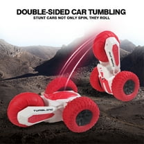 Gesture Control RC Stunt Car - Watch Remote w/360° Rotation & Bounce Mode | USB-C Fast Charge & 50m Range | Age 8 (16cm) Red