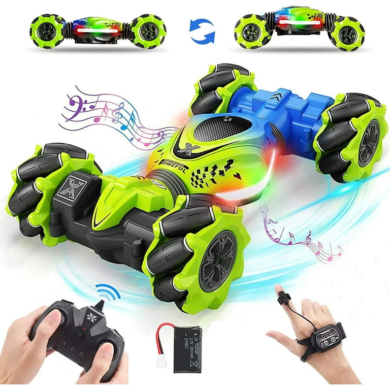 Gesture RC Car, Gesture Sensing Twist Car Toy Boys Girls, Flips Hand  Controlled RC Cars with Light Music for Kids Birthday Xmas Gifts 