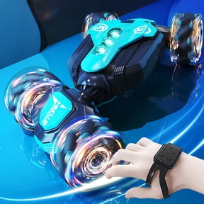 Gesture RC Cars, Hand Controlled Stunt Car for 6-12 yr Kids, 2.4GHz Gesture Sensor Remote Control Cars, 4WD Double Sided Stunt RC Twist Car with Light Music for Boys Girls Birthday Xmas Gift