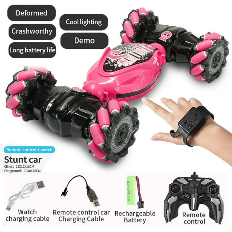 Gesture Sensing RC Stunt Car with Light & Music, 2023 New Gesture Sensing  Twist Car, Drift Stunt 2.4GHz Remote Control Cars, 360° Flips Rotating Off  Road Vehicle for Kids Birthday Gifts 