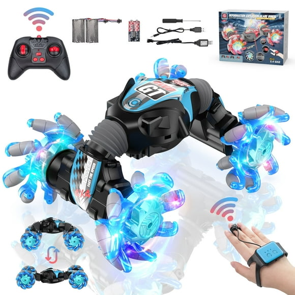 Gesture Sensing RC Stunt Car Toys for 8-12 year Boys&Girls,2.4GHz Controlled Remote Control Twist Cars,4WD Transform Twist Cars Remote Control Car with Lights Music - Best Birthday Gifts for Kids