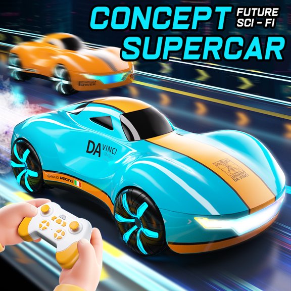 Gesture Sensing Remote Control Car, Drift RC Stunt Car with Light Spray & Sound, 2.4GHz Hobby RC Cars Toy for Kids, 360 Rotate, Birthday Gifts for Boys and Girls