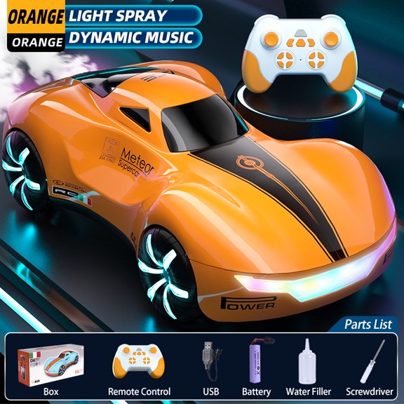 Gesture Sensing Remote Control Car, Drift RC Stunt Car with Light Spray & Sound, 2.4GHz Hobby RC Cars Toy for Kids, 360 Rotate, Birthday Gifts for Boys Girls
