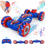 MEHOOM Gesture Sensing RC Stunt Car, Remote Control Car Toys for Boys 6-12 Years, 2.4GHz 4WD Hand Controlled Twist Car with 360° , Lights & Sound Gift for Kids 