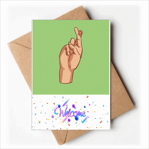 Gesture Synthesis Trikeros Expression Welcome Back Greeting Cards Envelopes Blank